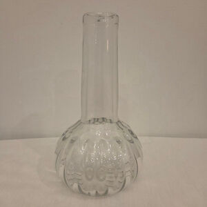 Scott Darlington clear glass decanter/vase 9.5" vintage 1993